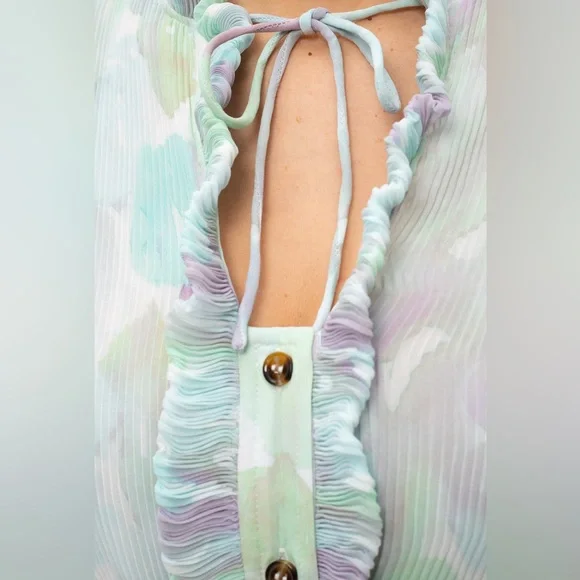 Ganni Micro Pleat Dress - Picture 2 of 8